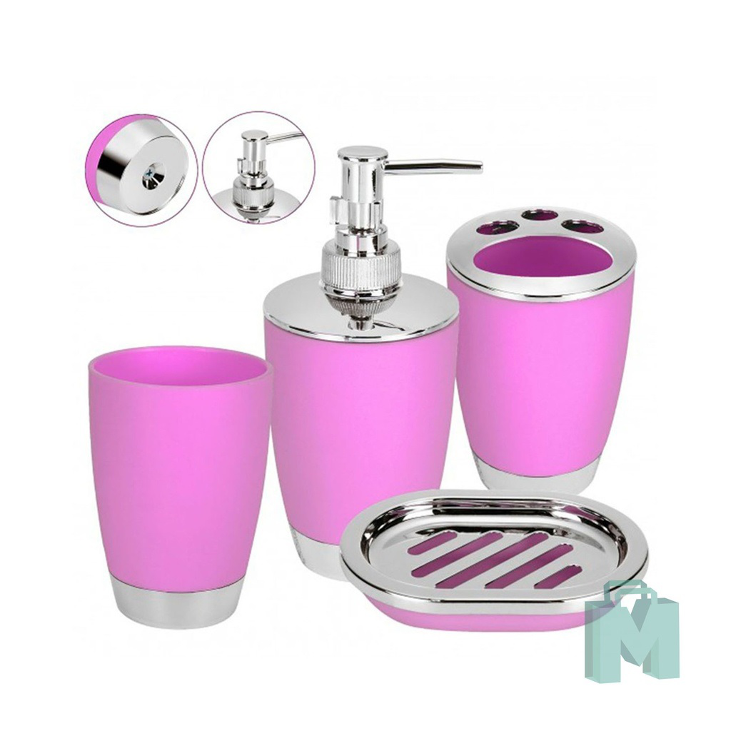 Kit amenities set baño rosa // Outlet