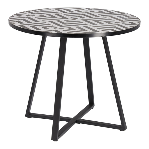 [CC5118K05] Tella mesa de comedor redonda rayas // Outlet